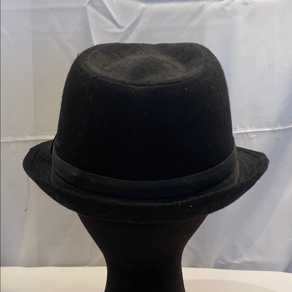 Black Rivet Wool Fedora Hat - Picture 4 of 6